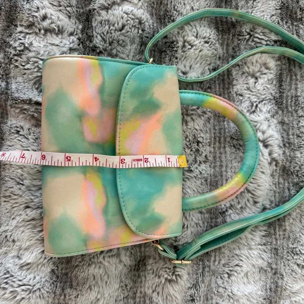 Art Class Kids Girls Pastel Tie-Dye Purse Mini Bag Green Pink Yellow Blue